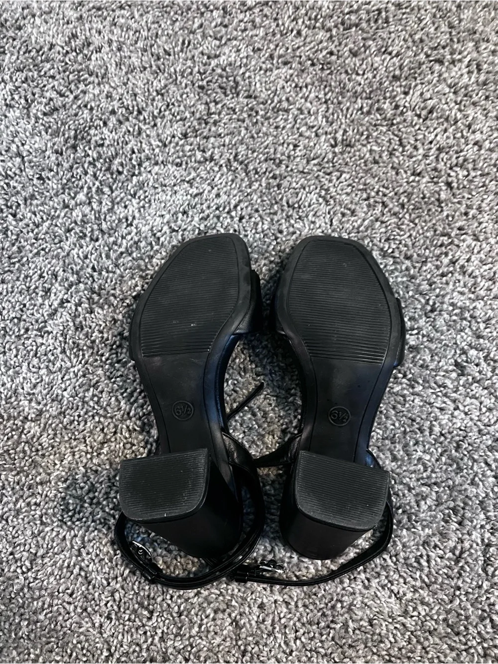 a new day Black Strappy Slingback Heel Sandals